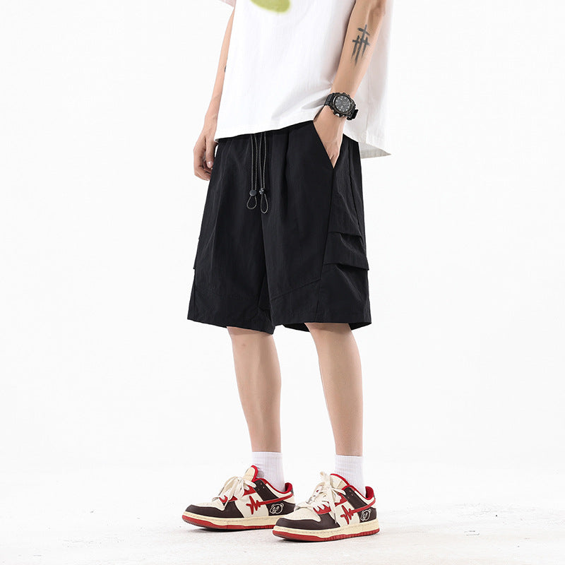 Men's Thin Trendy Brand Sports Five-Point Pants Loose Casual Fishing Trousers