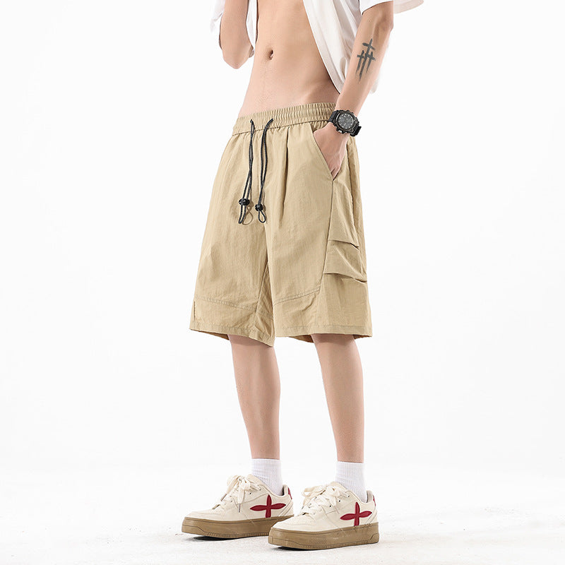 Men's Thin Trendy Brand Sports Five-Point Pants Loose Casual Fishing Trousers