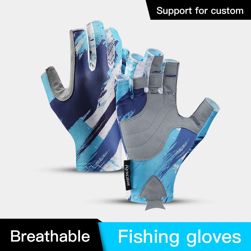 Fishing Gloves Men Women Non-slip Half-finger UV Protection Lightweight Breathable Outdoor Sport Equipment Angling Sailing Glove