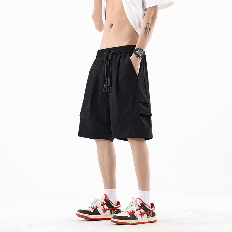 Men's Thin Trendy Brand Sports Five-Point Pants Loose Casual Fishing Trousers