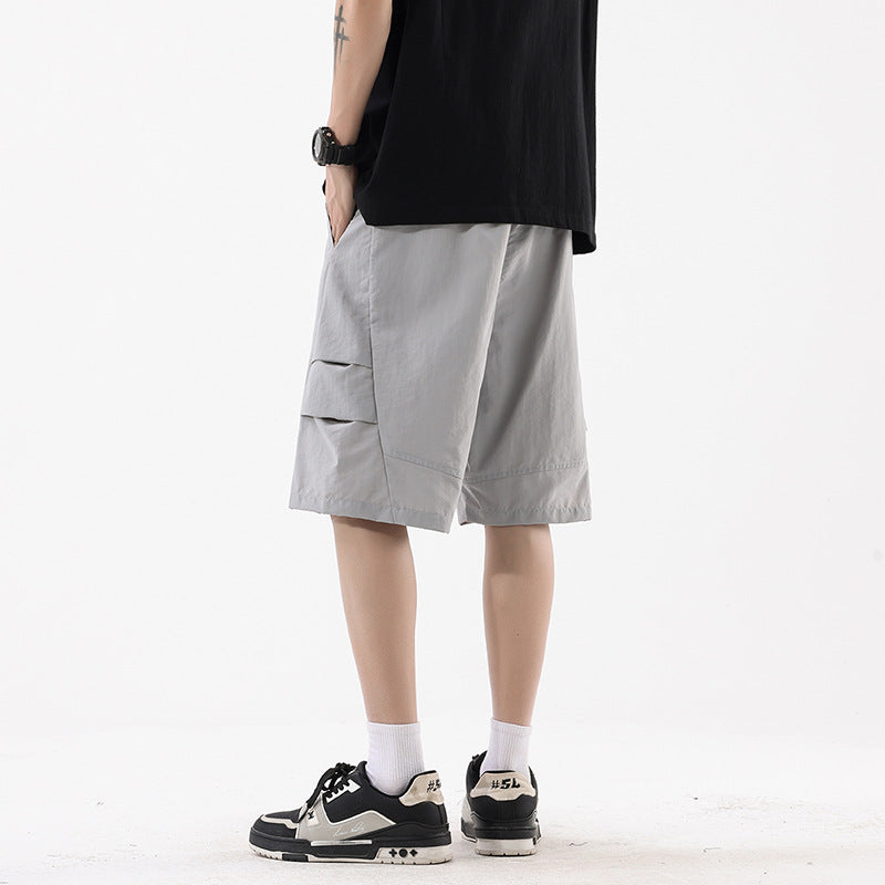 Men's Thin Trendy Brand Sports Five-Point Pants Loose Casual Fishing Trousers